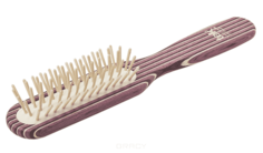 Tek - Щетка массажная прямоугольная 5 рядов дерево полоска, (2 цвета)