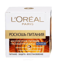 L&apos;Oreal - Ночной крем Роскошь питания Абсолютное питание Насыщенный уход, 50 мл