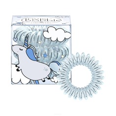 Invisibobble - Резинка для волос Original Unicorn Henry прозрачная с голубым, (3 шт.)