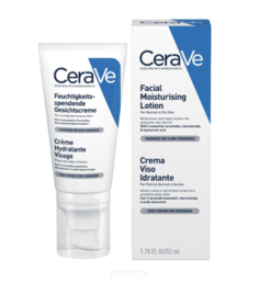 CeraVe - Увлажняющий лосьон для нормальной и сухой кожи лица, 52 мл