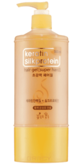 Flor de Man - Гель для укладки волос с протеинами шелка &quot;МФ Кератин&quot;, суперфиксация Keratin Silkprotein Hair Gel Super Hard, 500 мл