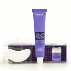 OLLIN Professional - Крем-краска для бровей и ресниц Черная 20 мл + салфетки под ресницы 15 пар