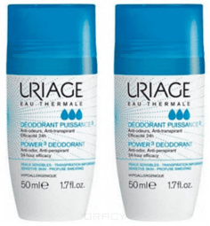 Uriage - Набор Роликовый дезодорант тройной силы, 2х50 мл
