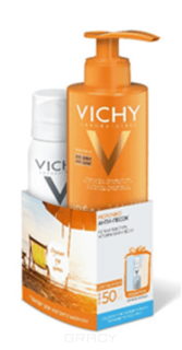 Vichy - Набор Ideal Soleil Молочко Анти-песок SPF 50, 200 мл + Термальная Вода, 50 мл