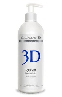 Collagene 3D - Тоник-активатор Aqua Vita для активации биопластин и аппликаторов, 500 мл