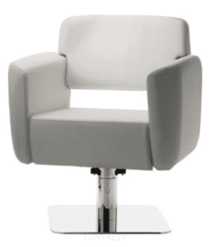 Pietranera - Кресло для клиента Zone гидравлика, квадрат - хром (цвет S07/бока S12)