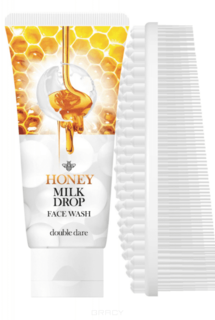 Double Dare OMG - Набор очищающее молочко для лица + I.M. BUDDY массажная силиконовая щетка, белая