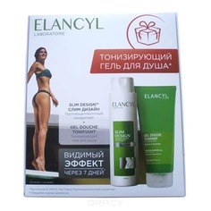 Elancyl - Набор: Тонизирующий гель для душа + Противоцеллюлитный концентрат Кофеин 3D комплекс, 200 мл + 200 мл