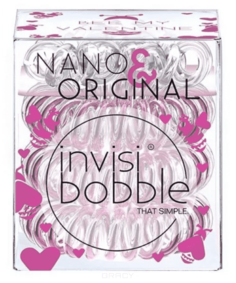 Invisibobble - Набор резинок для волос NANO&ORIGINAL Bee Mine розовое золото/прозрачный, 2х3 шт