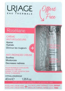 Uriage - Набор Roseliane крем 40 мл + Очищающая мицеллярная вода для чувствительной кожи 100 мл