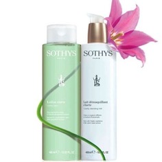 Sothys - Набор &quot;Дуэт очищение для чувствительной кожи с куперозом&quot; Clarity Cleansing Milk + Clarity Lotion, 400/400 мл