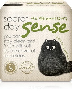 Secret Day - Прокладки ежедневные Ультратонкие дышащие органические Sense 15,5 см, 20 шт
