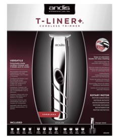 Andis - Триммер для стрижки волос Andis T-liner, 0,1мм, аккум 5W,3 ножа, 12нас. 32410 D-4D