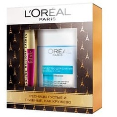 L&apos;Oreal - Набор Тушь для ресниц &quot;Объем миллиона ресниц Фаталь&quot;, 9,4 мл + Средство для снятия макияжа с глаз, 125 мл