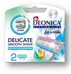 Deonica - Сменные кассеты для бритья FOR WOMEN 3 лезвия, 2 шт