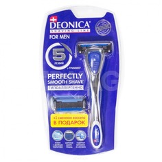 Deonica - Бритва безопасная со сменной кассетой Promo FOR MEN + 1 кассета в подарок, 5 лезвий