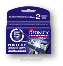 Deonica - Сменные кассеты для бритья FOR MEN 5 лезвий, 2 шт