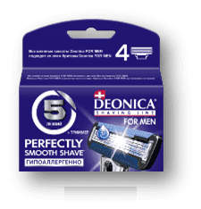 Deonica - Сменные кассеты для бритья FOR MEN 5 лезвий, 4 шт