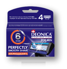 Deonica - Сменные кассеты для бритья FOR MEN 6 лезвий, 4 шт