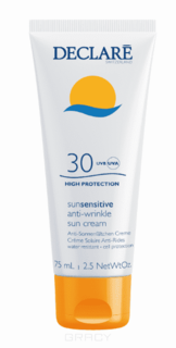 Declare - Солнцезащитный крем SPF 30 с омолаживающим действием Anti-Wrinkle Sun Cream SPF 30, 75 мл