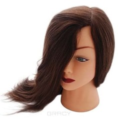 OLLIN Professional - Голова учебная Шатен длина волос 60см, 50% натуральные + 50% термостойкие синтетические волосы, штатив в комплекте
