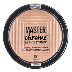 Maybelline - Хайлайтер для лица &quot;Master Chrome&quot; для сияния кожи, оттенок 100 Molten Gold, 6,7 гр