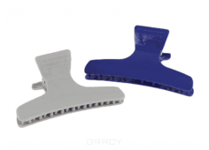 Sibel - Зажим для волос пластмассовый широкий, 12 шт (3 цвета)