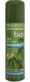 Прелесть Professional - Лак для волос BIO Морские минералы сверхсильная фиксация, 160 мл