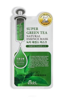 Ekel - Маска с экстрактом зеленого чая Green Tea Natural Essence Mask 3D, 25 гр