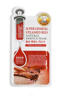 Ekel - Маска с экстрактом красного женьшеня Ginseng Steamed Red Natural Essence Mask 3D, 25 гр