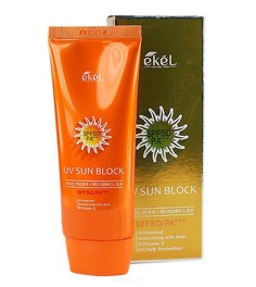 Ekel - Солнцезащитный крем с экстрактом алоэ и витамином Е UV Sun Block SPF50/PA+++, 70 мл