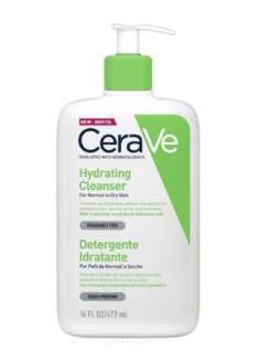 CeraVe - Увлажняющий очищающий крем-гель для нормальной и сухой кожи лица и тела