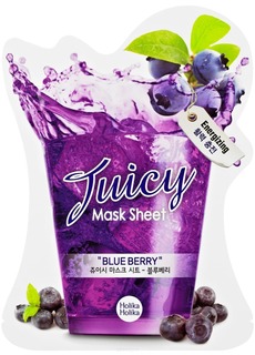 Holika Holika - Маска тканевая для лица Сок голубики Blue Berry Juicy Mask Sheet, 20 мл