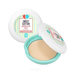 Holika Holika - Пудра рассыпчатая для жирной кожи Мягкий хлопок Sebum Clear Pact Blossom Beige, тон 02, 8 г