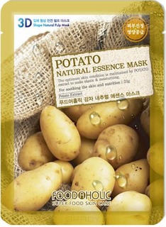 FoodaHolic - Тканевая 3D маска с экстрактом картофеля Potato Natural Essence Mask, 23 мл