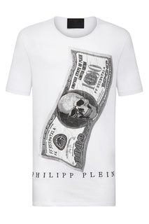 Белая футболка с принтом Philipp Plein