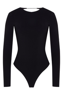 Черное боди с длинными рукавами Alexanderwang.T