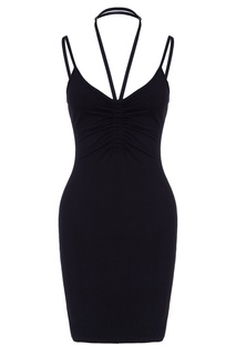 Черное хлопковое мини-платье Alexanderwang.T