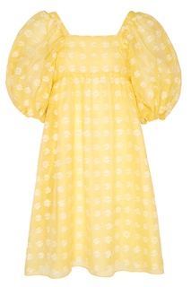 Желтое платье с цветочным мотивом Phoenix Cecilie Bahnsen