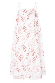 Платье на бретелях с принтом и кружевом Simone Rocha