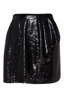 Черная мини-юбка с воланом Mo&Co