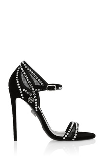 Черные туфли с кристаллами Philipp Plein