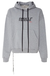 Серое худи с черной кулиской Unravel Project