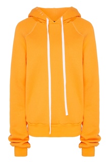 Желтое худи с эффектом поношенности Unravel Project