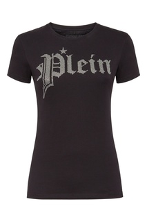 Черная футболка со стразами Philipp Plein