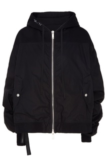 Черный бомбер с капюшоном Unravel Project