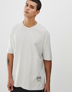 Кремовая oversize-футболка с логотипом Tiger of Sweden Jeans - Белый