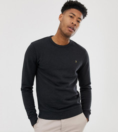 Черный свитшот с круглым вырезом Farah Tim - Черный