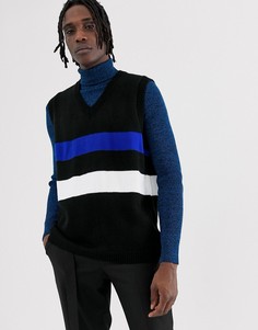 Черный трикотажный топ в полоску ASOS DESIGN - Черный
