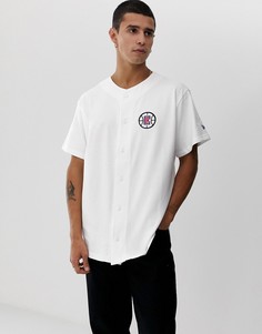 Белая трикотажная рубашка New Era NBA LA Clippers - Белый